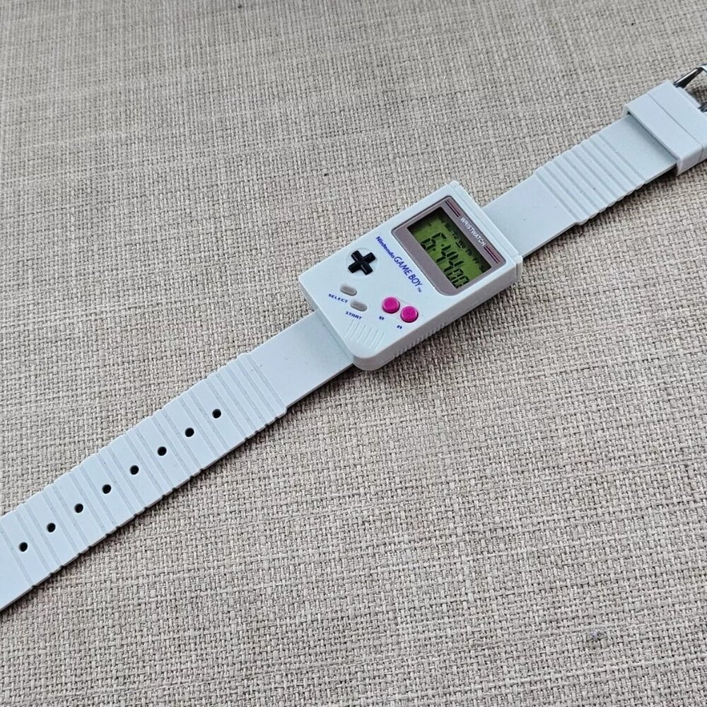 Nintendo Game Boy Wristwatch Ditial Wrist Watch White Rubber Strap Watch - Picture 11 of 13